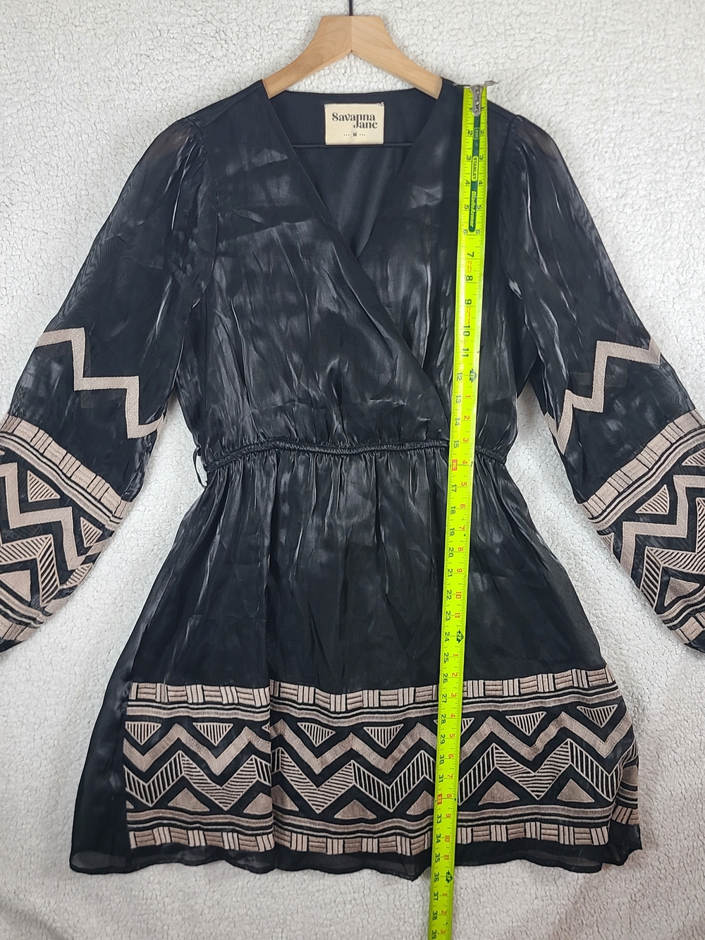 Savanna Jane Embroidered Boho Tunic Dress Size Medium
